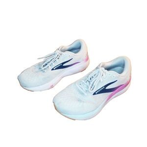 Brooks Ghost 16 Women Size 8 Wide Gray Pink Running Shoes Sneakers 1204071D175